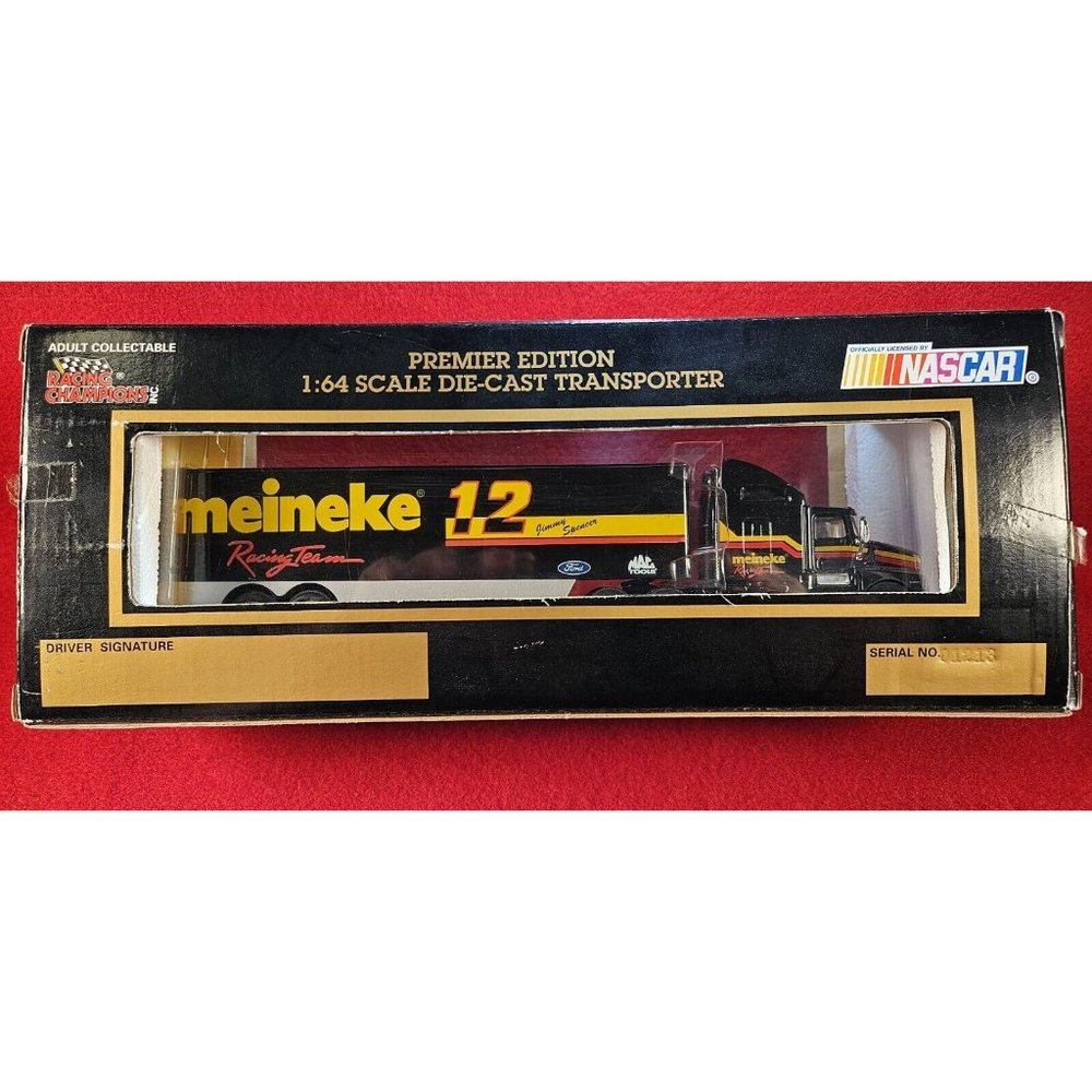 JIMMY SPENCER NASCAR #12 TRANSPORTER BUNDLE w/MATCHING STOCKCAR & PLAYER CARD - Picture 6 of 8